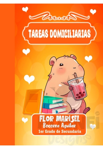 Capibara Portada Naranja Tareas